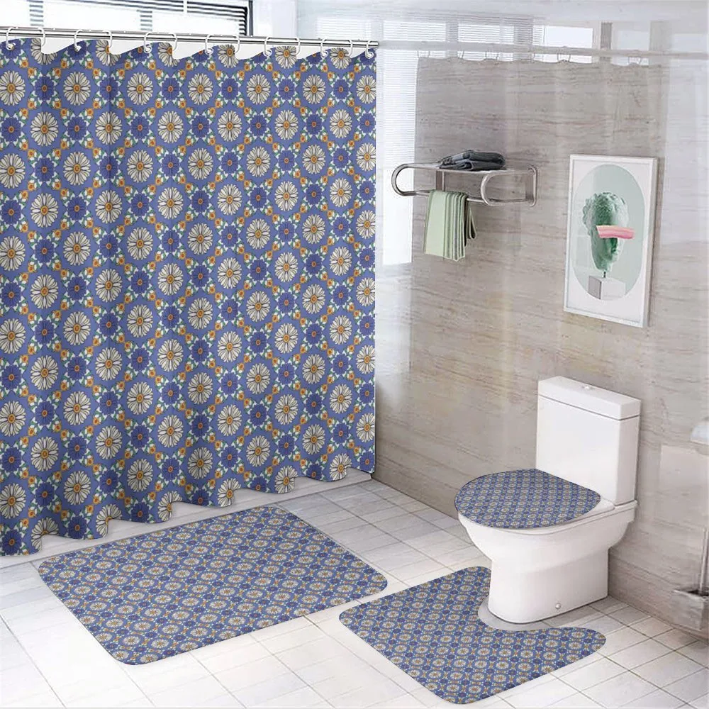 Flower Pattern Orient — 4-Piece Bathroom Set preview