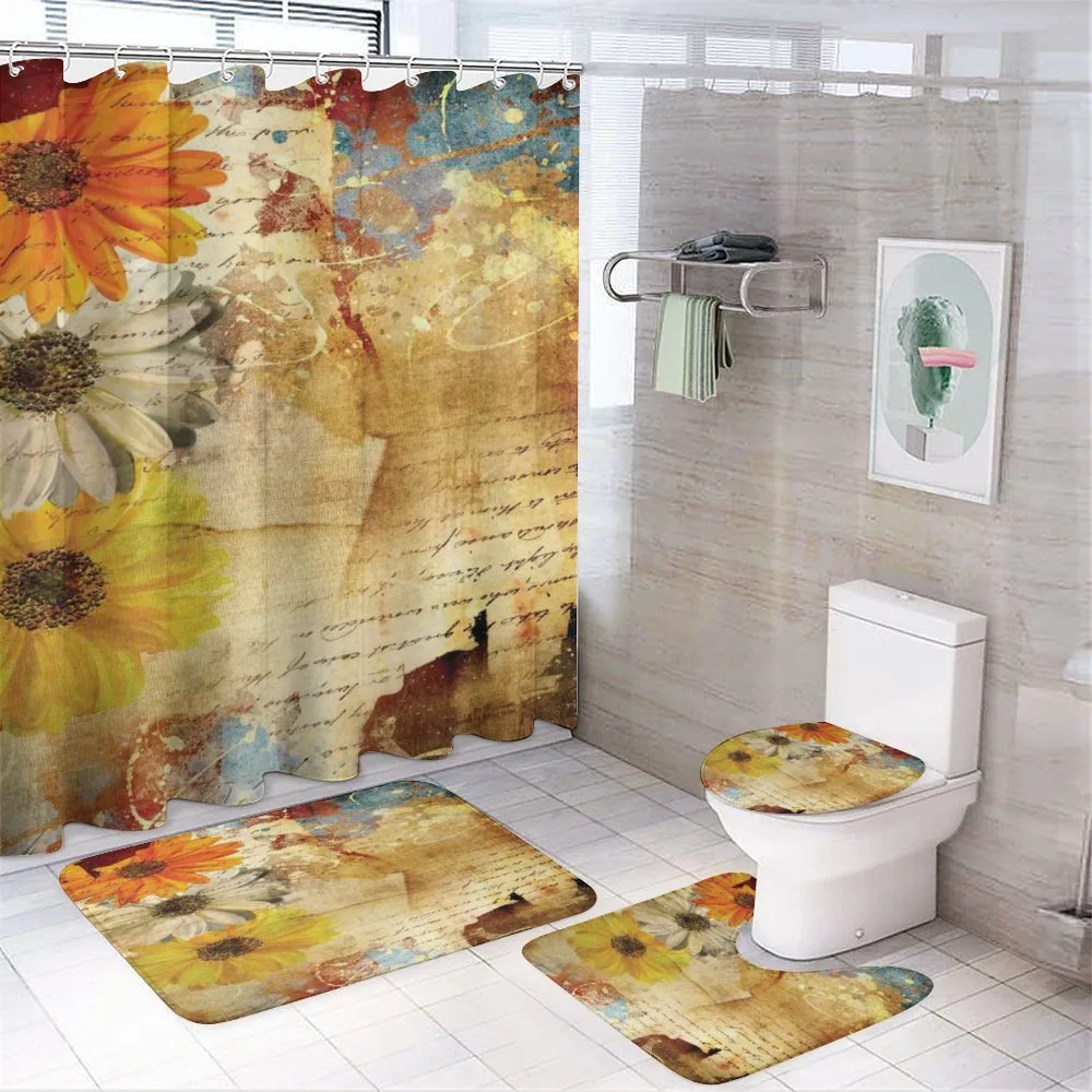 Flowers and Poetry Art — 4-Piece Bathroom Set preview