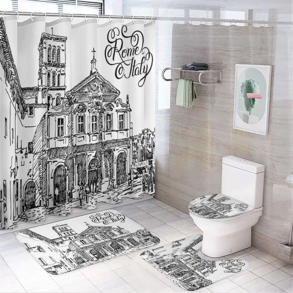 Scenery of Rome — 4-Piece Bathroom Set preview