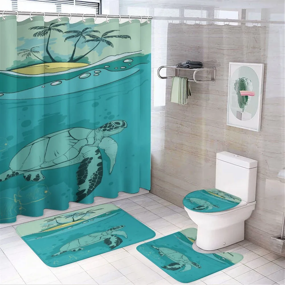 Sea Turtle Exotic Island — 4-Piece Bathroom Set preview