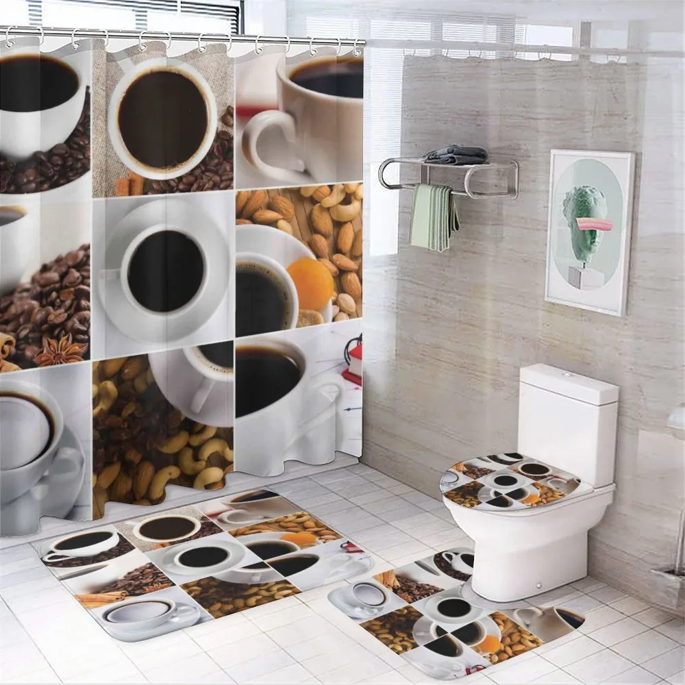 Coffee Almonds Cashews — 4-Piece Bathroom Set preview