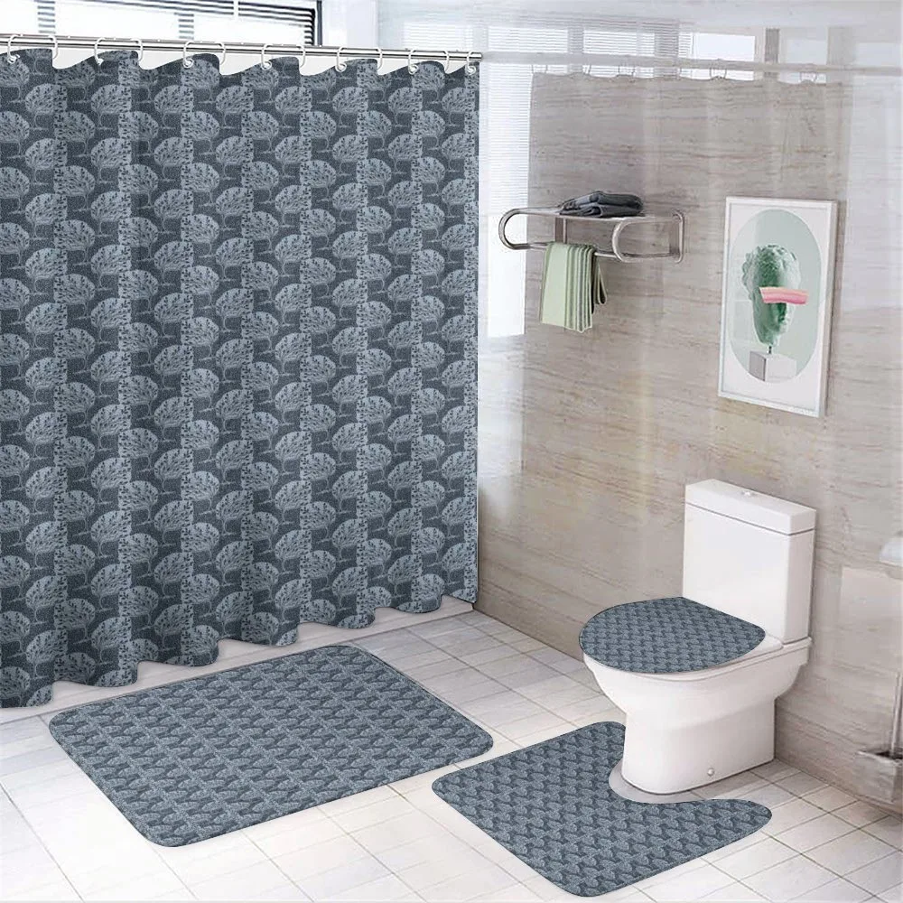 Hand Drawn Forest Design — 4-Piece Bathroom Set preview