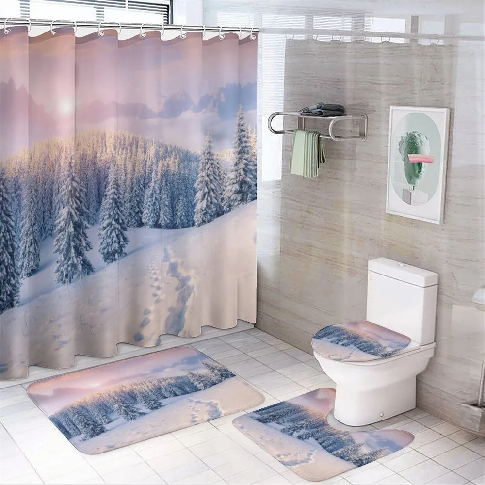 Idyllic Winter Morning — 4-Piece Bathroom Set preview