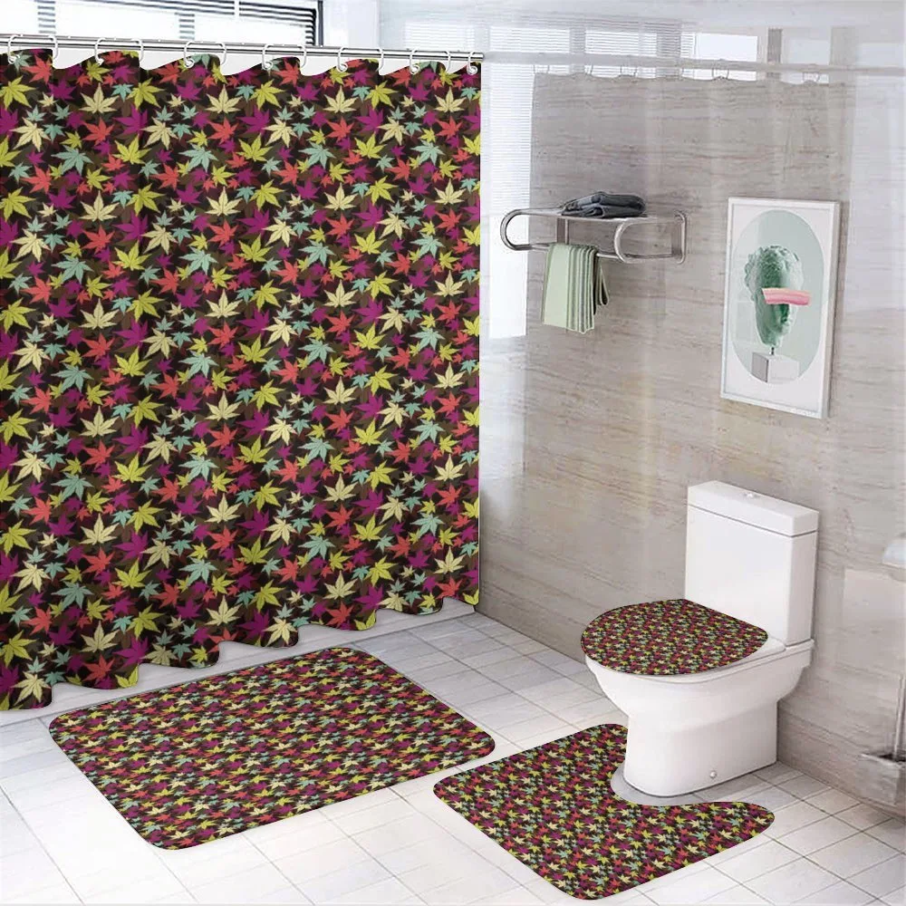 Motley Autumn Tree Foliage — 4-Piece Bathroom Set preview