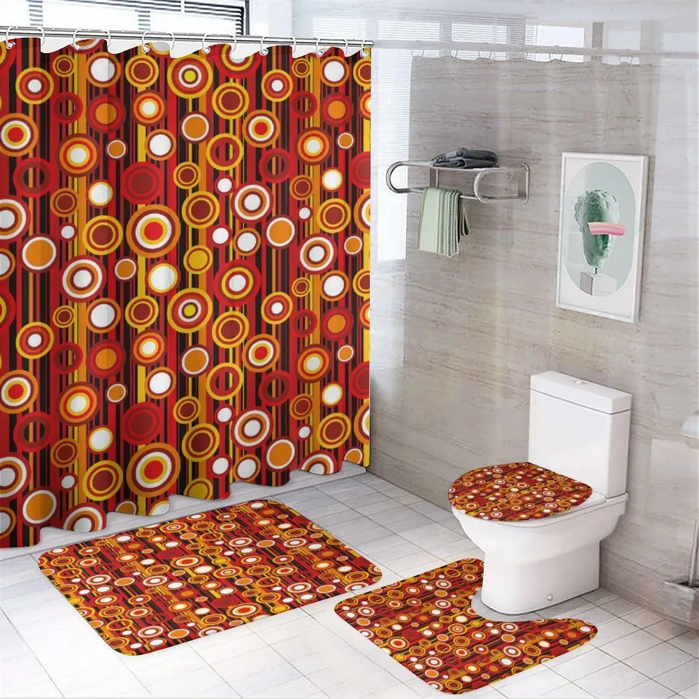Striped Backdrop Circles — 4-Piece Bathroom Set preview
