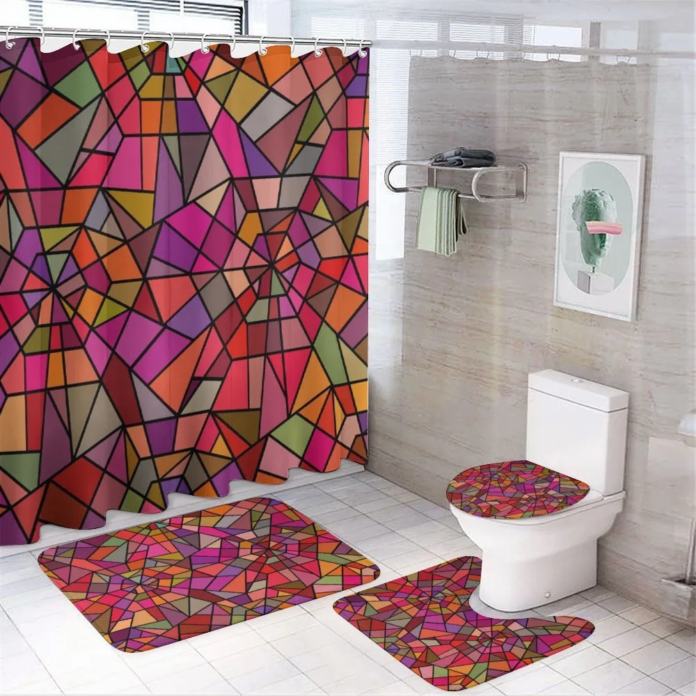 Vitray Mosaic Triangle 4-Piece Bathroom Set product video