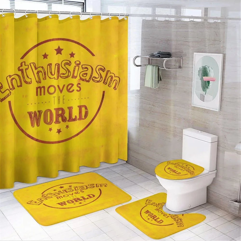 Enthusiasm Words — 4-Piece Bathroom Set preview