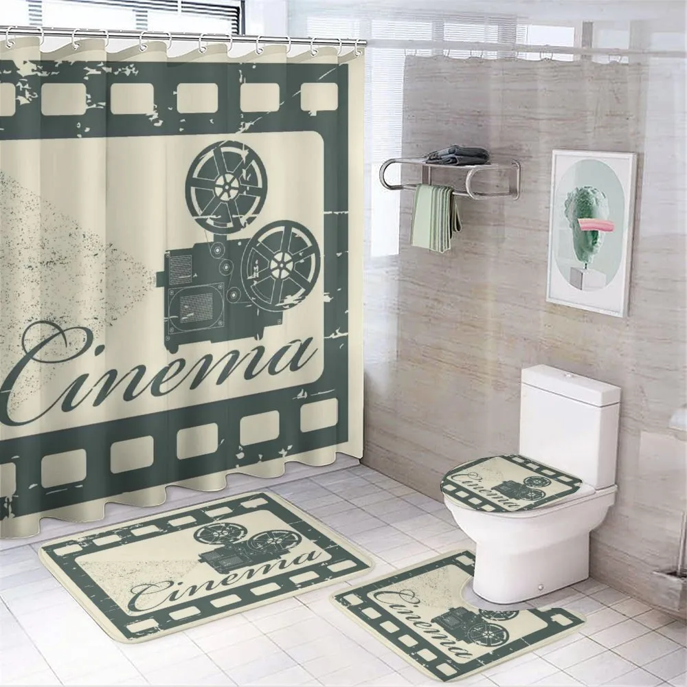 Grunge Poster Art — 4-Piece Bathroom Set preview