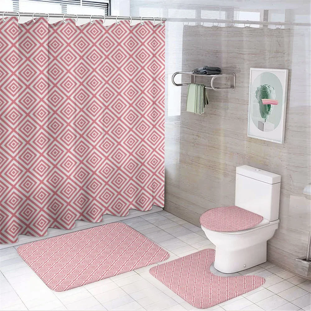 Mosaic Square Shapes Tile — 4-Piece Bathroom Set preview