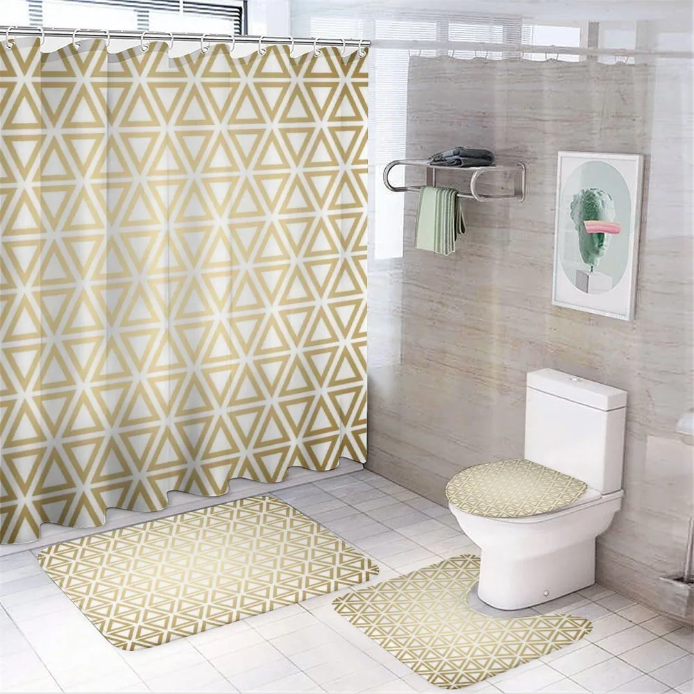 Repeating Triangular — 4-Piece Bathroom Set preview