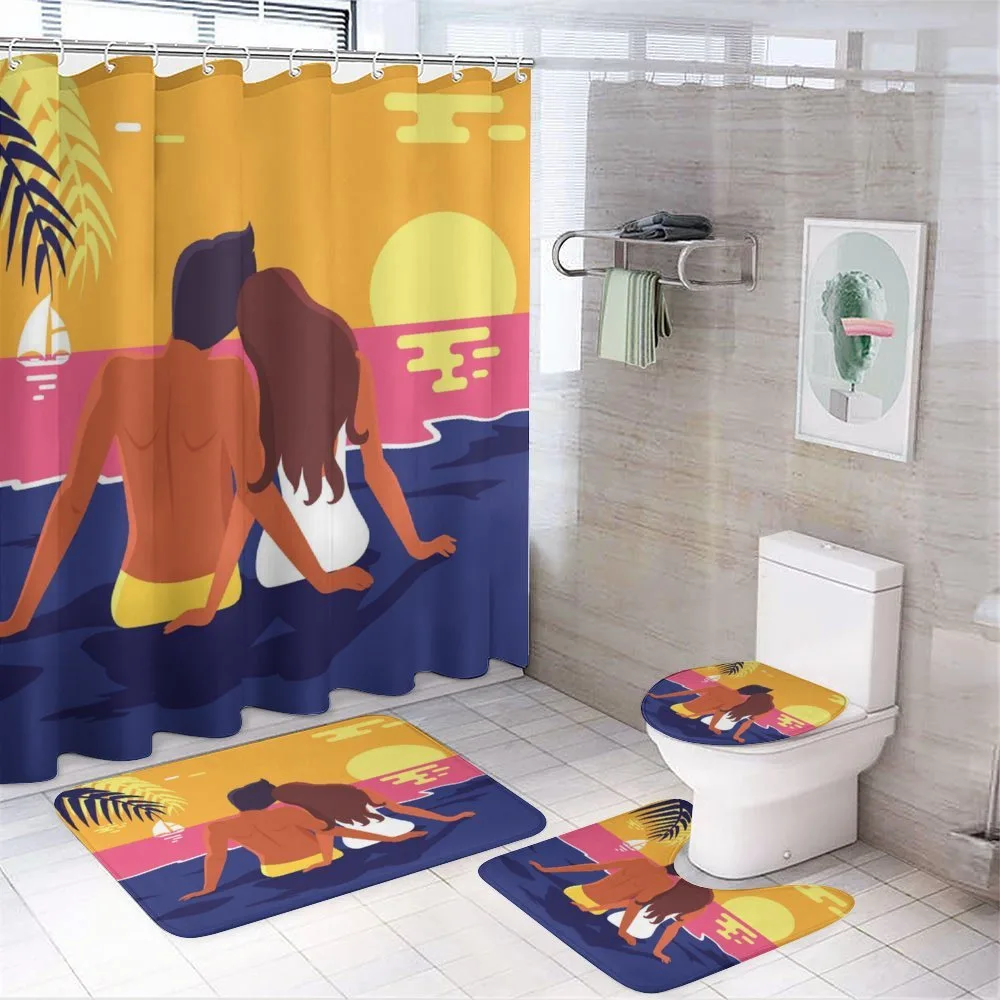Romantic Couple Coast — 4-Piece Bathroom Set preview
