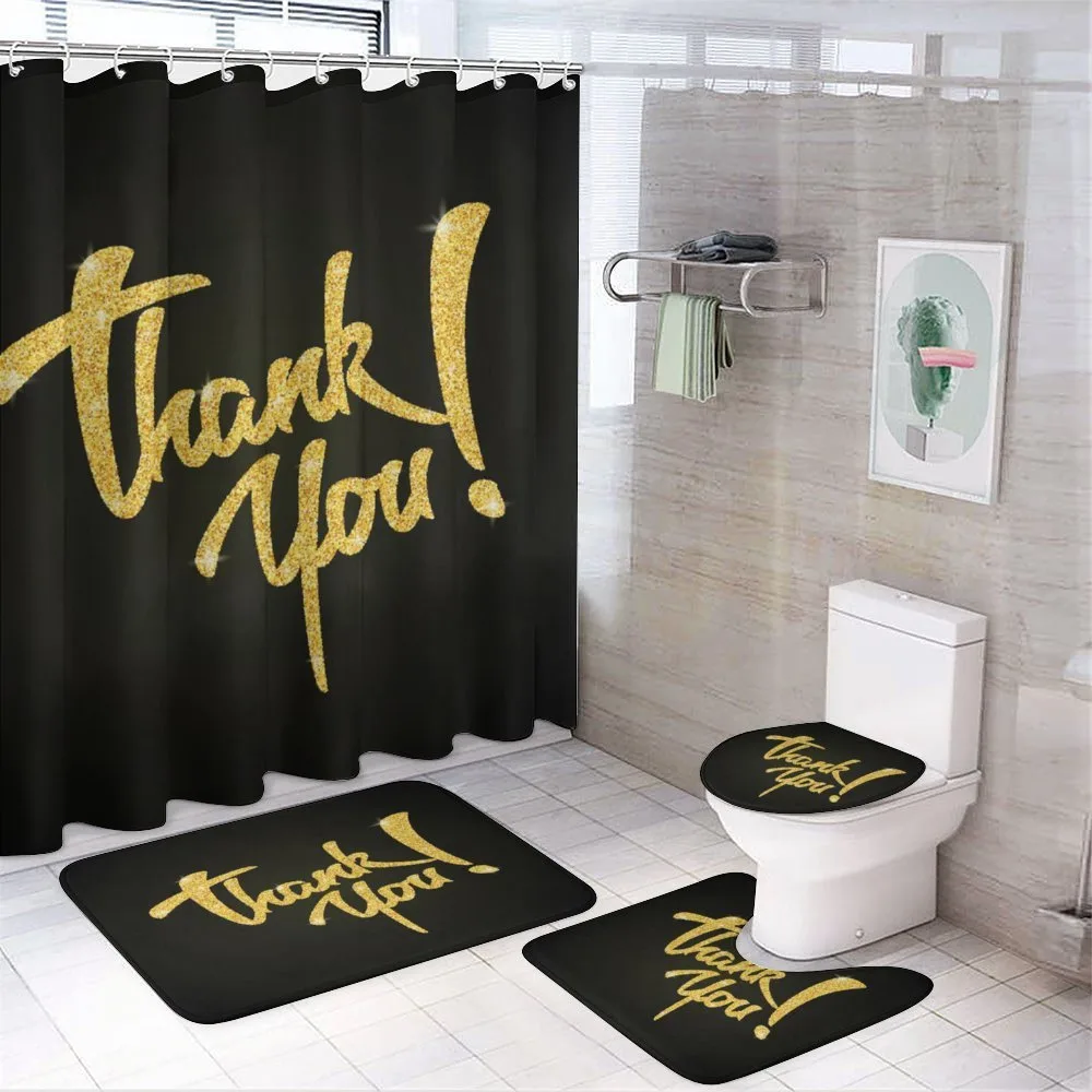 Thankful Phrase Simple — 4-Piece Bathroom Set preview