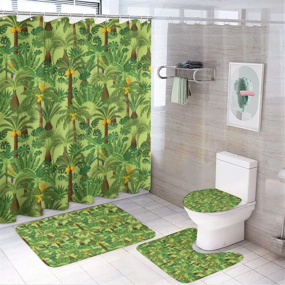 Tropic Forest Foliage Leaves — 4-Piece Bathroom Set preview