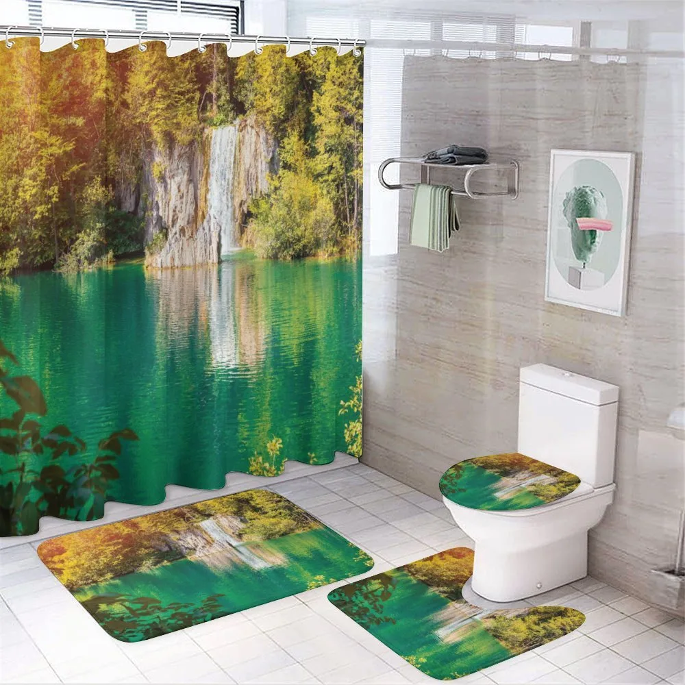Colorful Forest and Lake — 4-Piece Bathroom Set preview