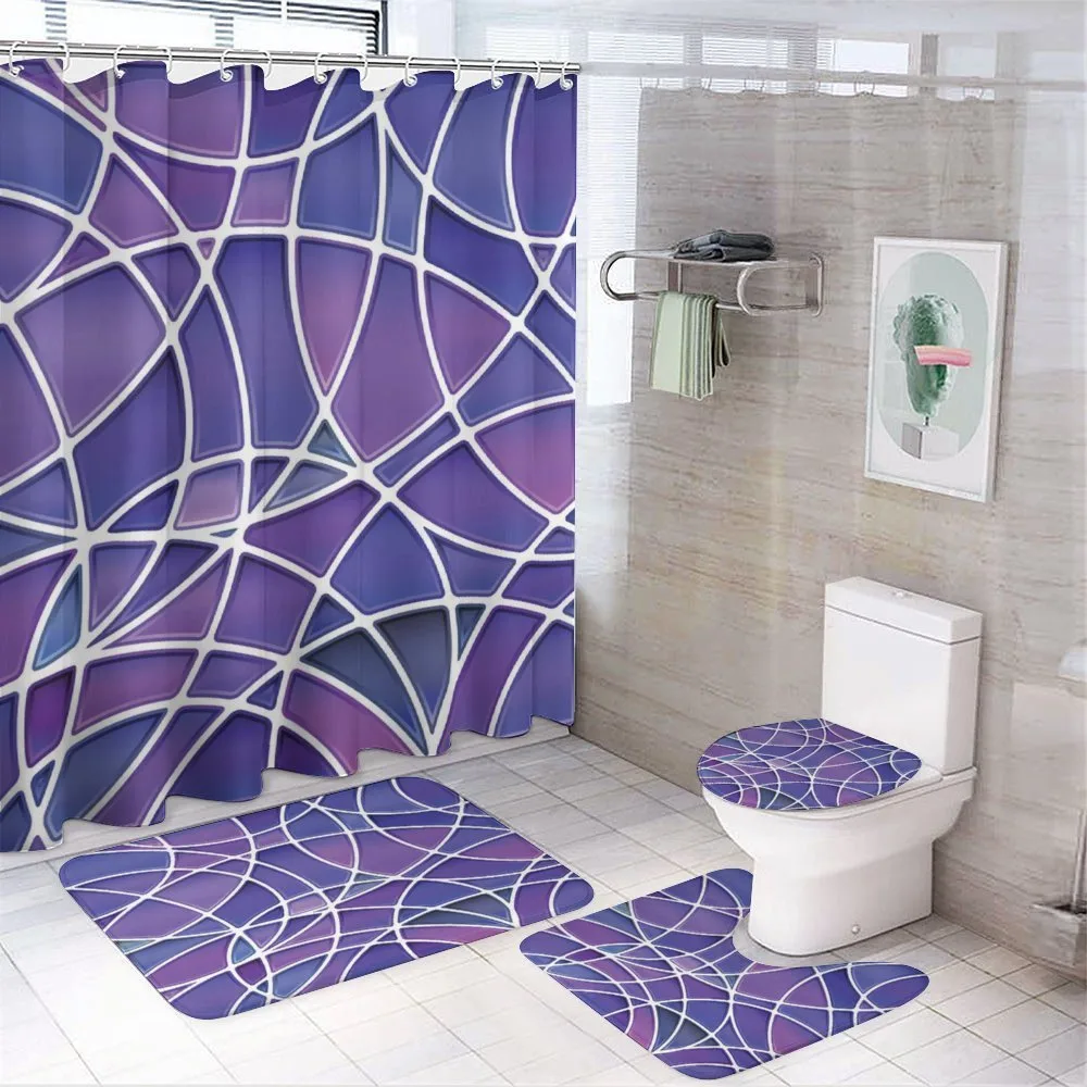 Contemporary Stained Glass — 4-Piece Bathroom Set preview