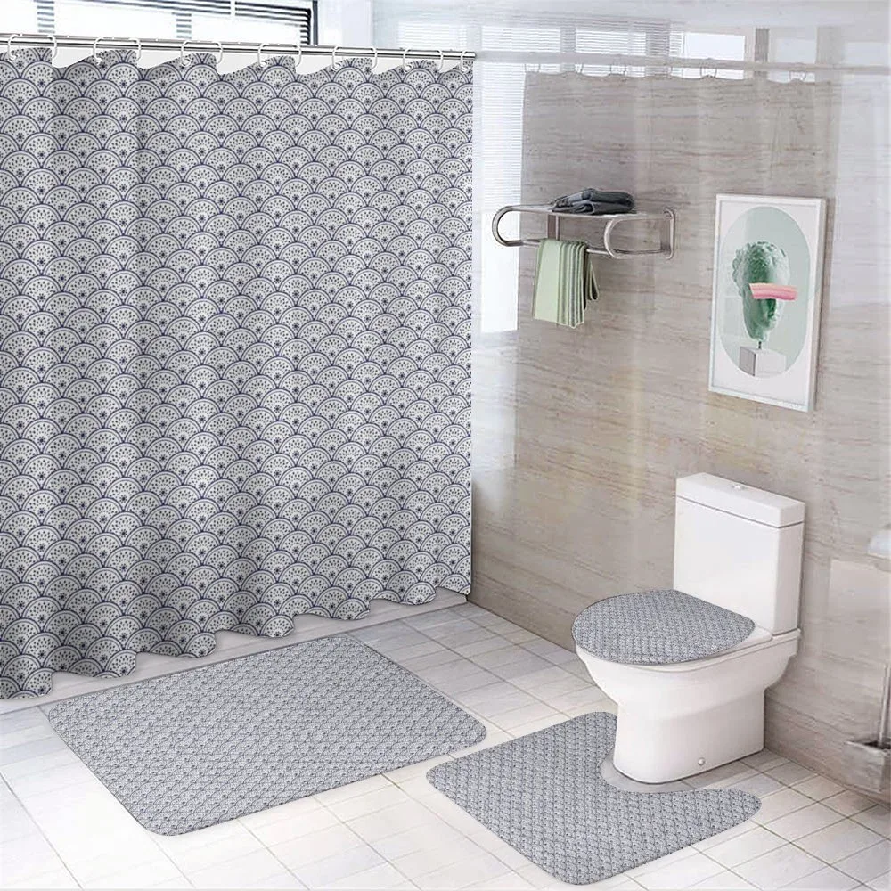 Floral Geometric Circles — 4-Piece Bathroom Set preview