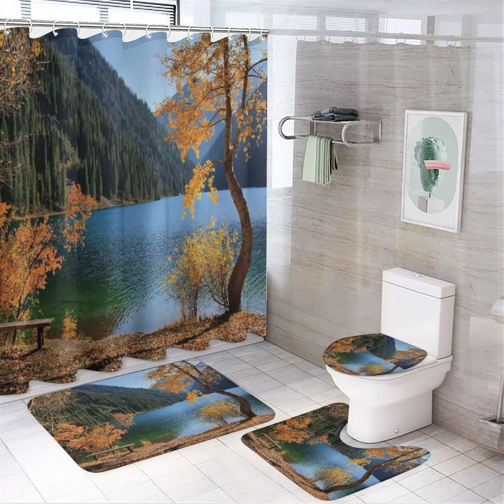 Lake Forest Autumn Tree — 4-Piece Bathroom Set preview