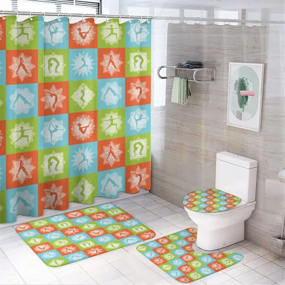 Mind and Body Poses Lotus — 4-Piece Bathroom Set preview