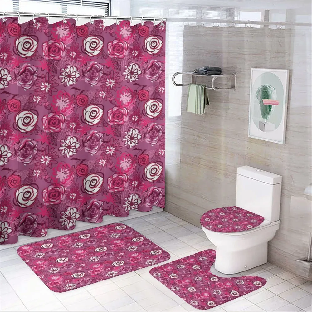Spring Flowers Abstract — 4-Piece Bathroom Set preview