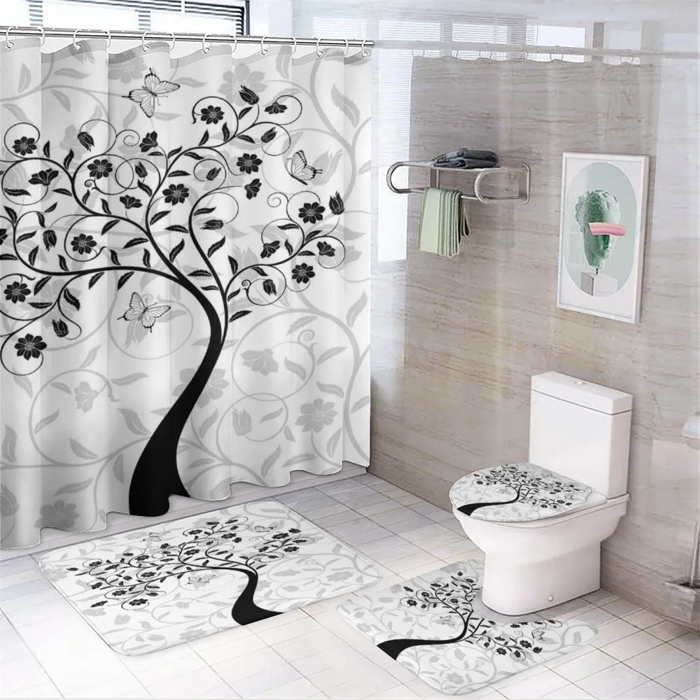 Curly Branches in Spring — 4-Piece Bathroom Set preview
