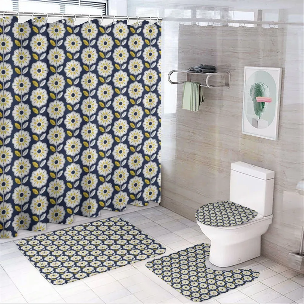 Eight-Petal Flowers — 4-Piece Bathroom Set preview