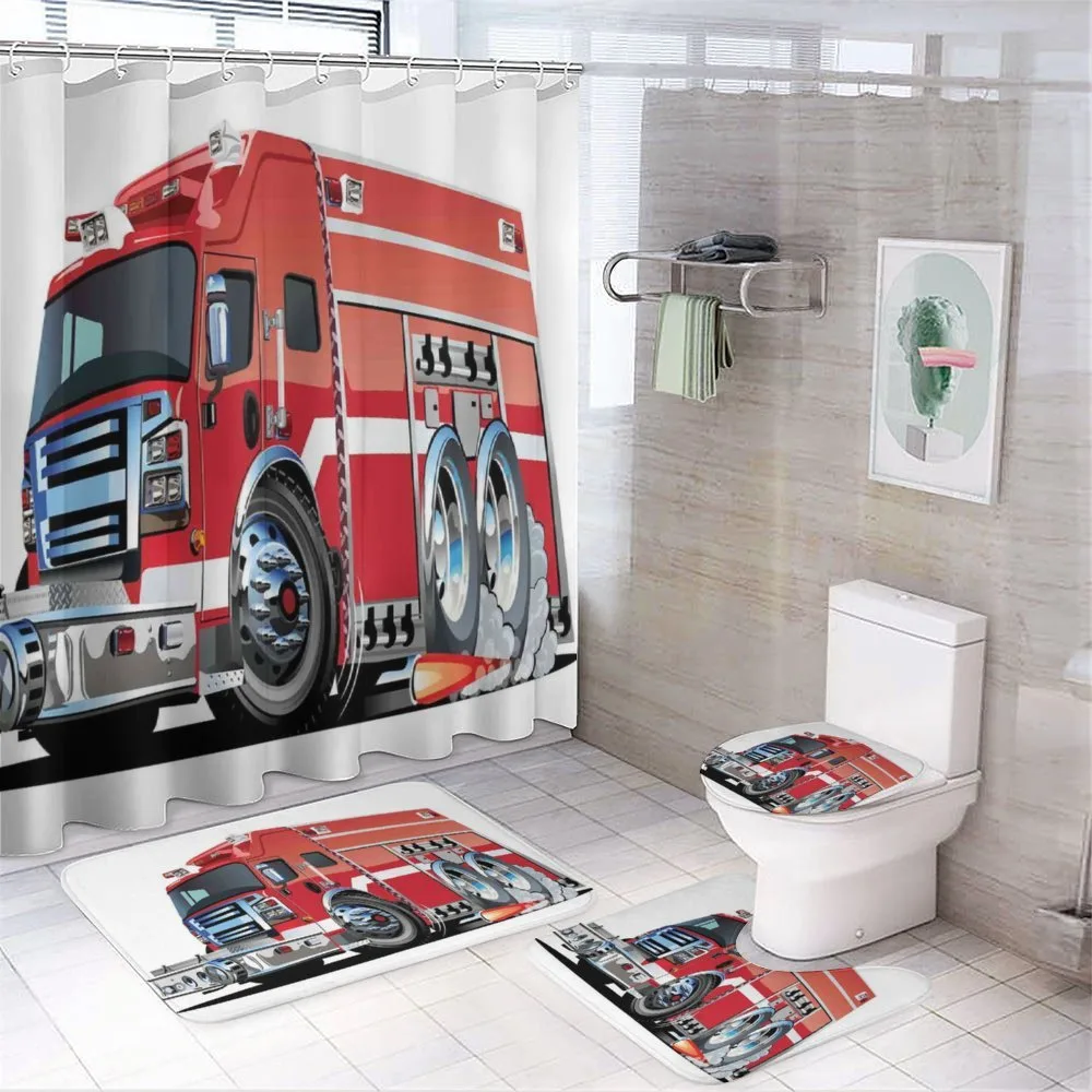 Fire Truck Rescue Team — 4-Piece Bathroom Set preview