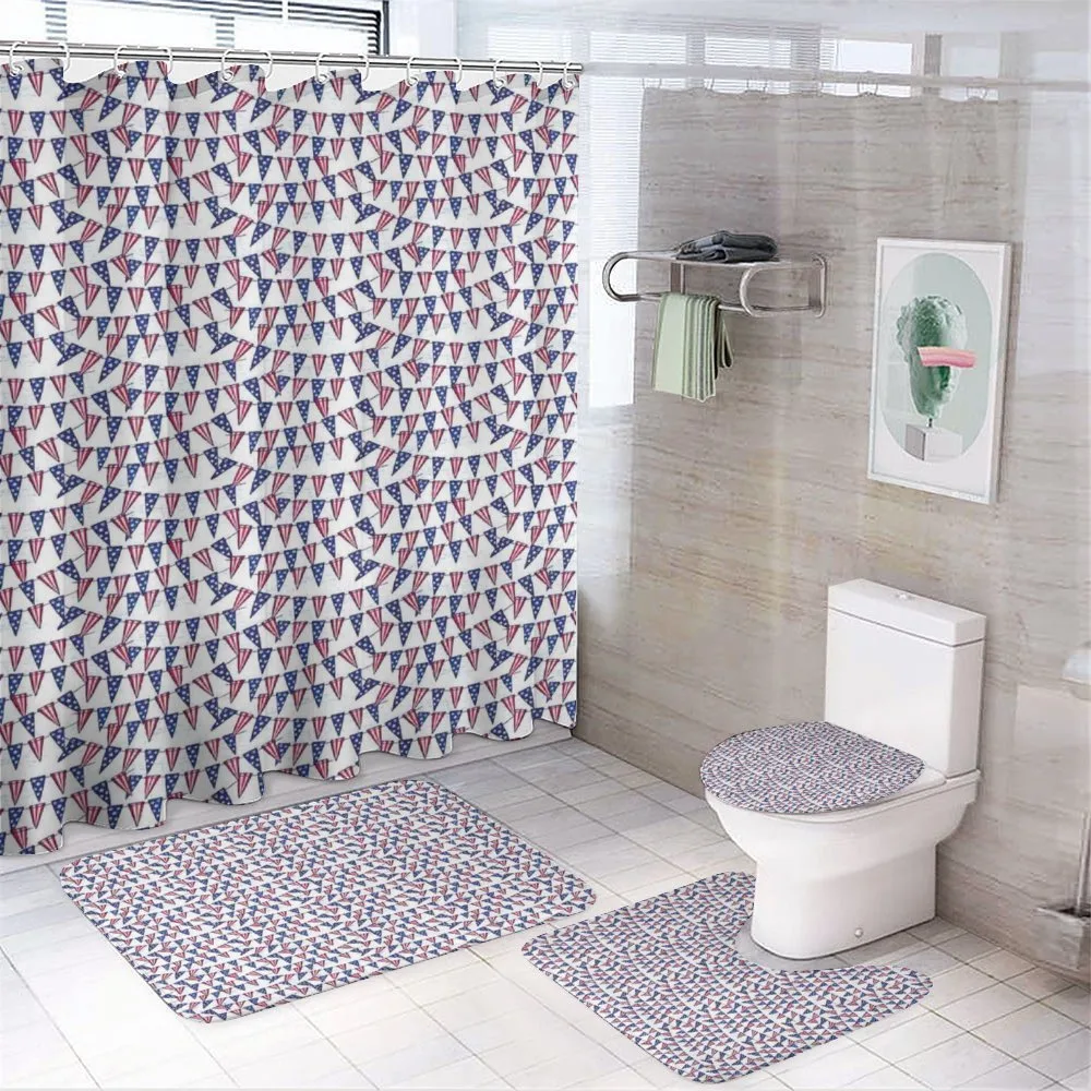 Flag Pattern Stars — 4-Piece Bathroom Set preview