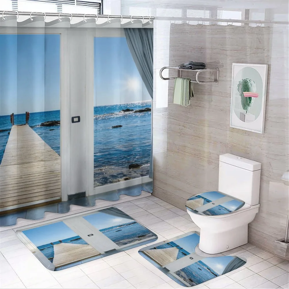 Patio Ocean Sea Sunny — 4-Piece Bathroom Set preview