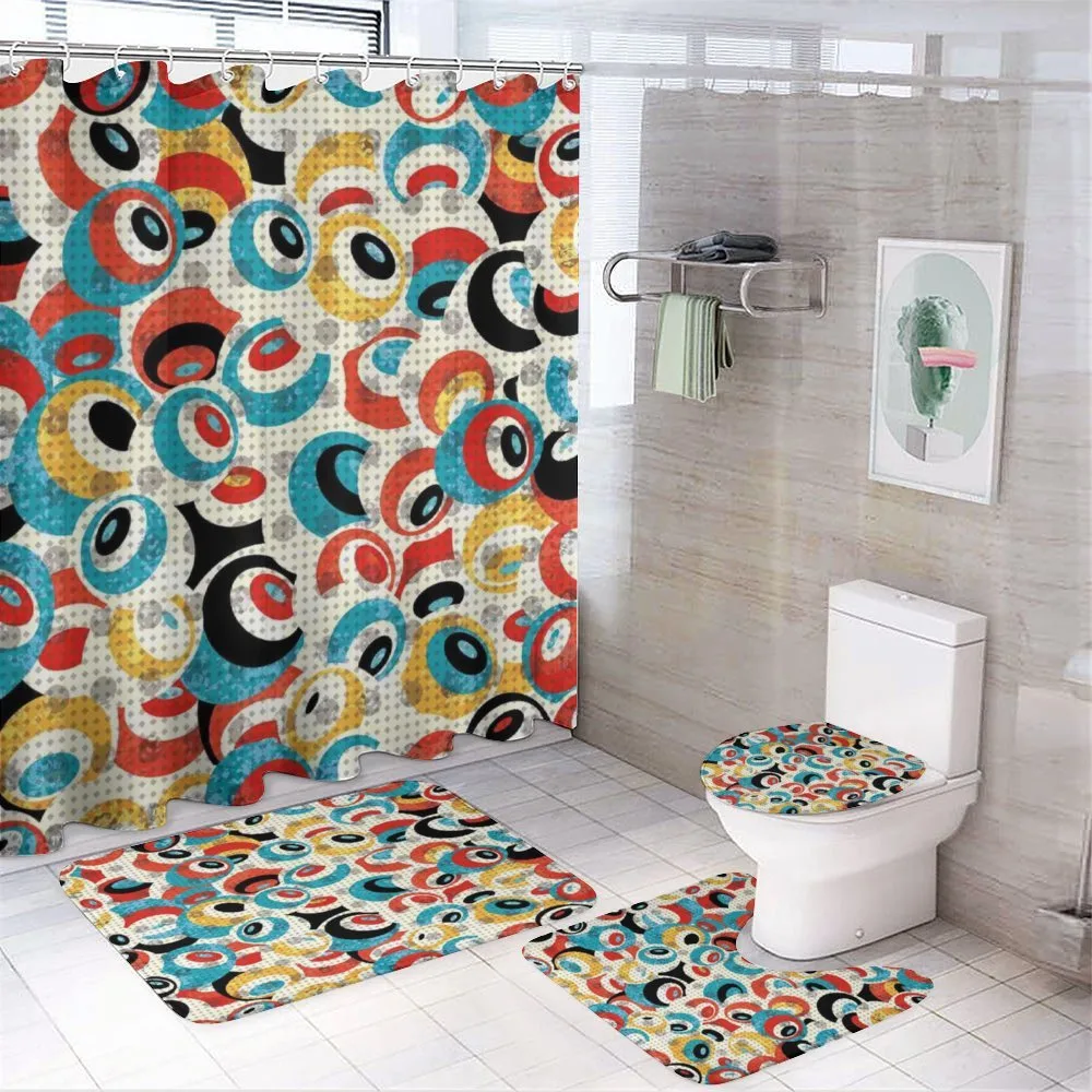 Retro Evil Eyes — 4-Piece Bathroom Set preview
