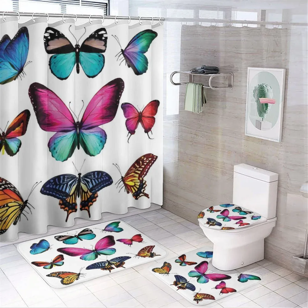 Vibrant Butterflies Set — 4-Piece Bathroom Set preview