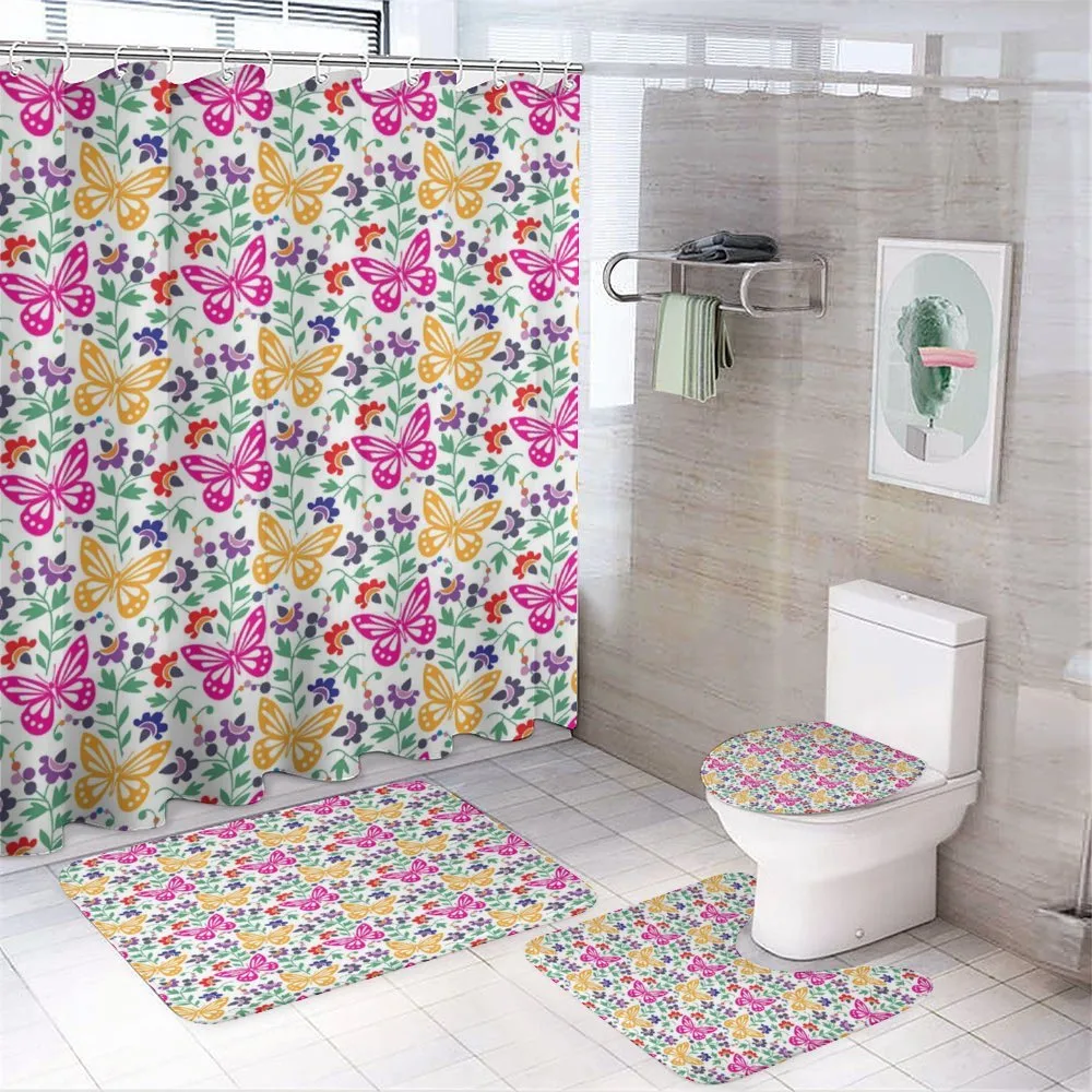 Vibrant Summer Blooms — 4-Piece Bathroom Set preview