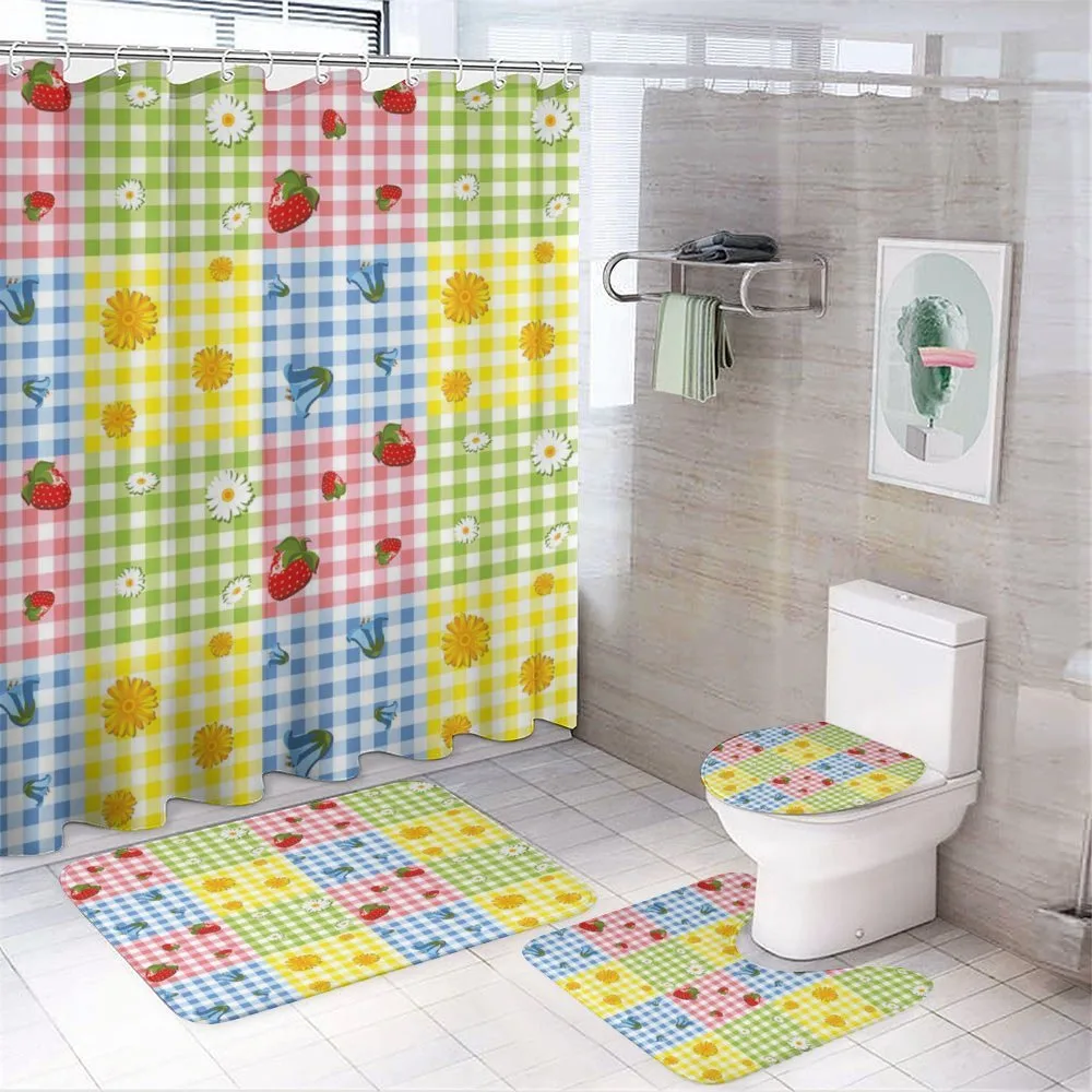 Berries Flowers Picnic — 4-Piece Bathroom Set preview