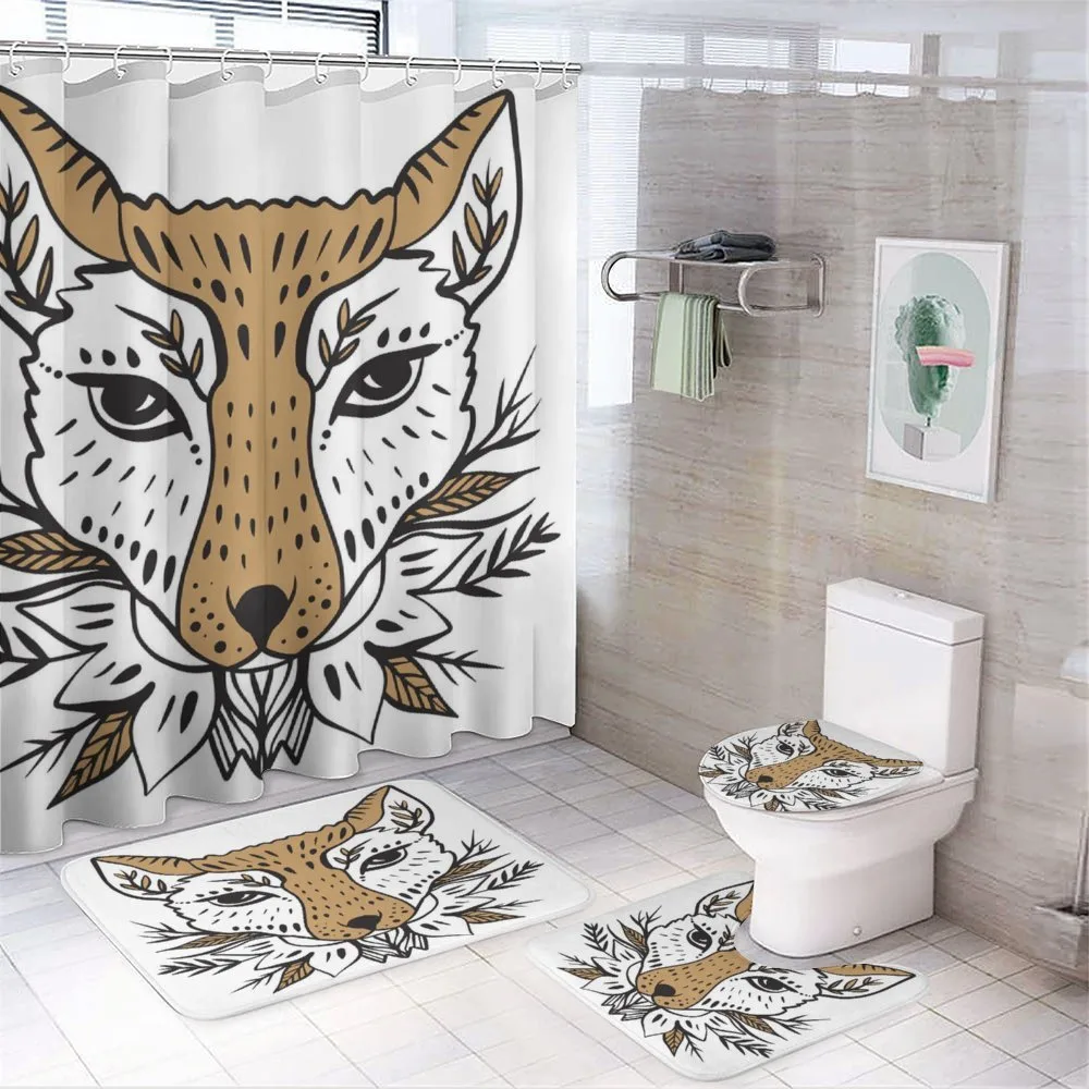 Botanical Ornament Animal Head — 4-Piece Bathroom Set preview