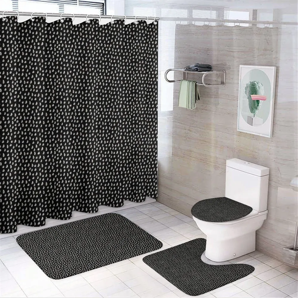 Brush Stroke Raindrops — 4-Piece Bathroom Set preview