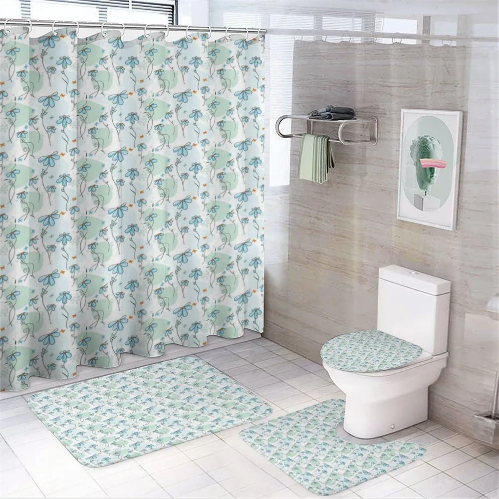 Daisies Butterflies — 4-Piece Bathroom Set preview