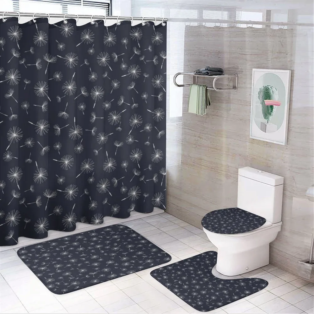 Floral Background — 4-Piece Bathroom Set preview