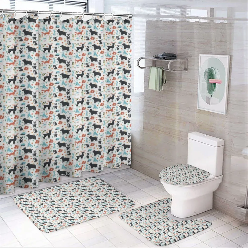 Fox Rabbit Bear Owl — 4-Piece Bathroom Set preview
