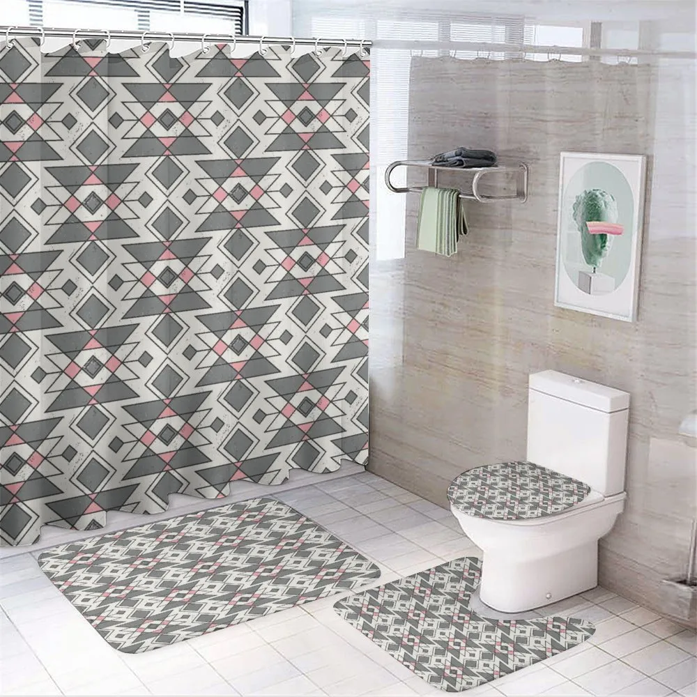 Geometric Aztec Ethnic — 4-Piece Bathroom Set preview