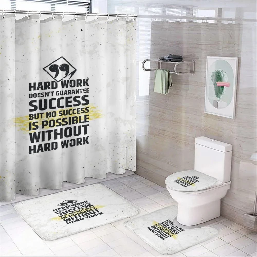 Hard Work Words — 4-Piece Bathroom Set preview