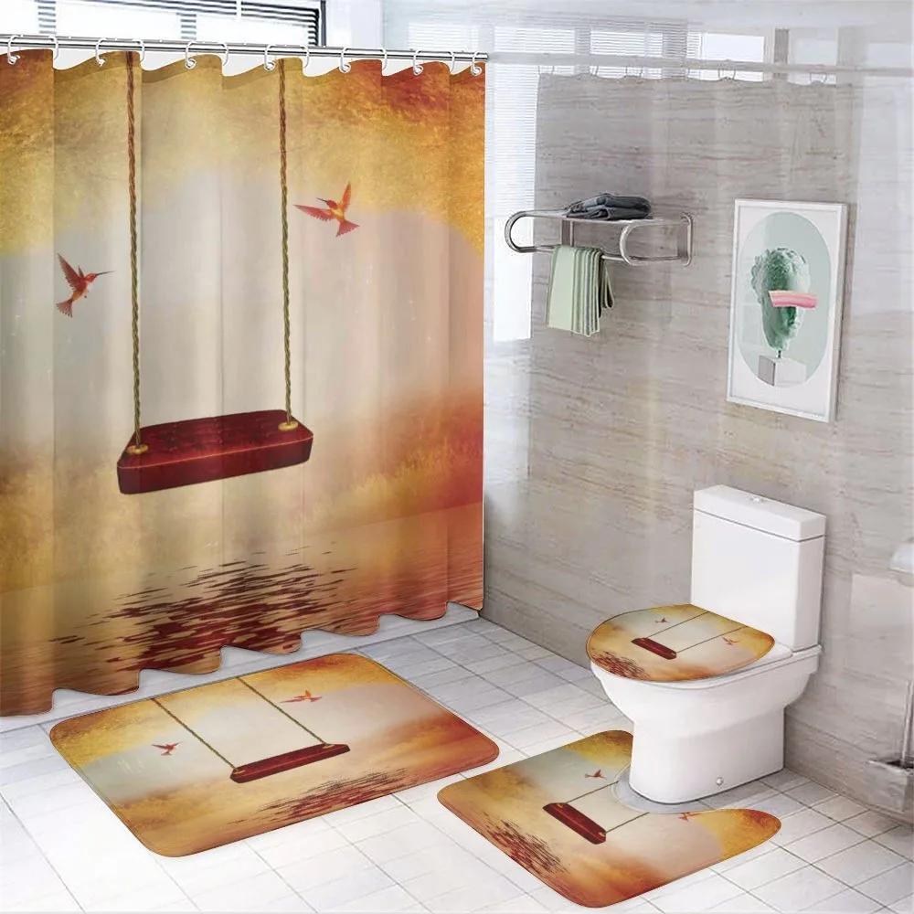 Hummingbird Peace — 4-Piece Bathroom Set preview