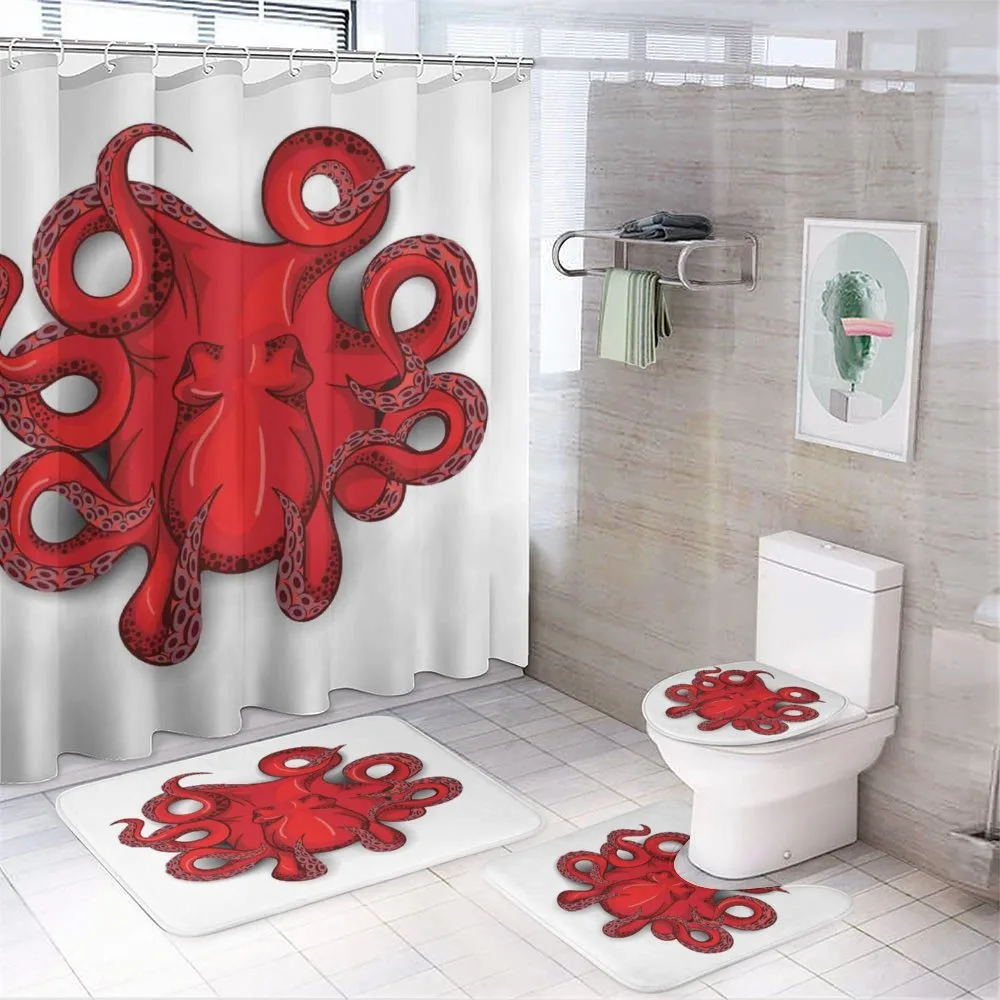 Octopus Animal Marine — 4-Piece Bathroom Set preview