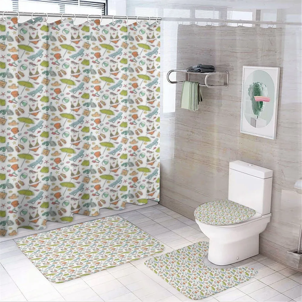 Retro Summer Beach — 4-Piece Bathroom Set preview