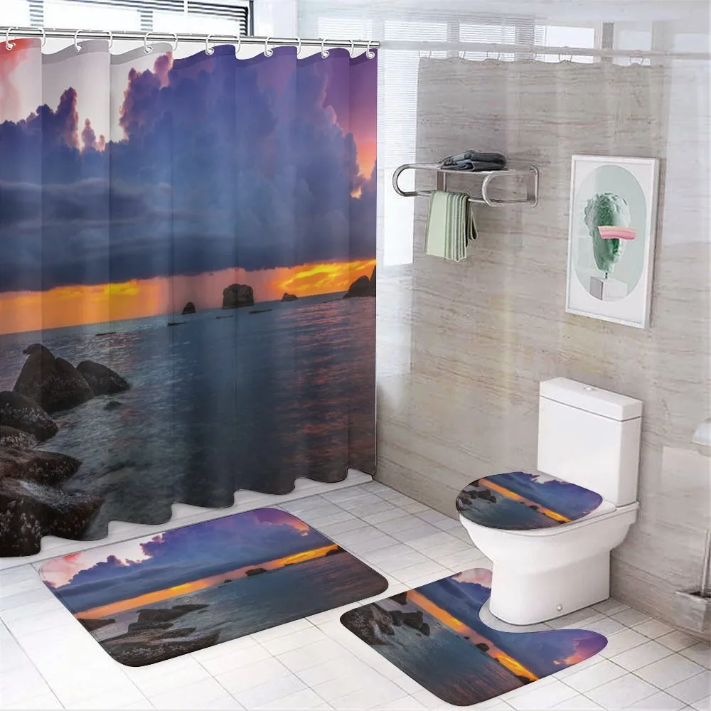 Tropic Seashore Sunset — 4-Piece Bathroom Set preview