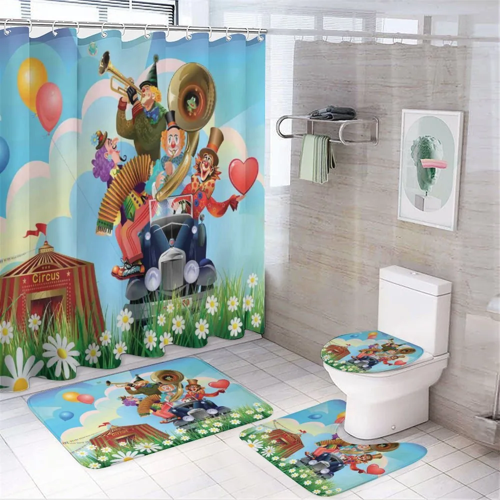 Vintage Car Circus — 4-Piece Bathroom Set preview
