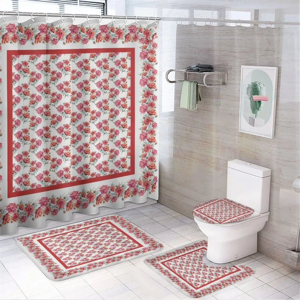 Bouquets Symmetry with Square — 4-Piece Bathroom Set preview