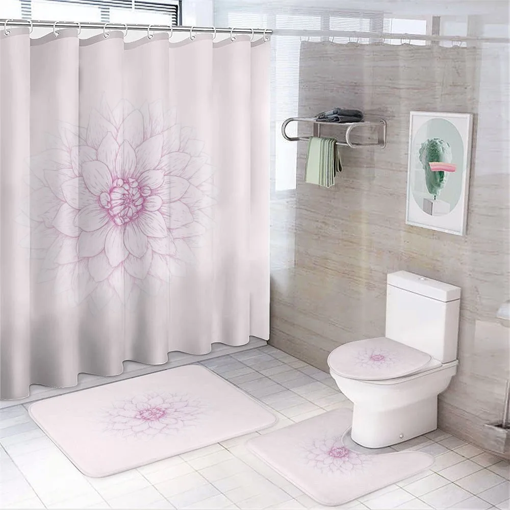 Close up Petal Sketch — 4-Piece Bathroom Set preview