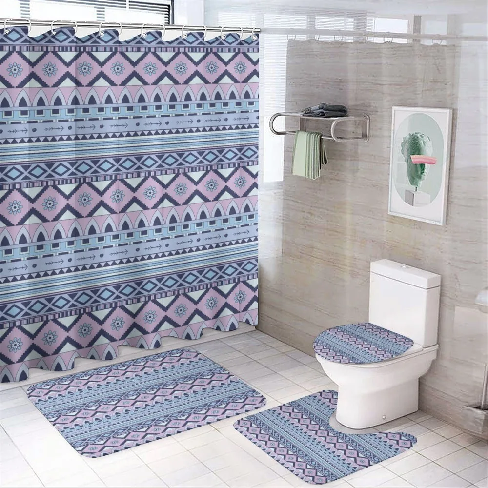 Colorful Abstract Geometric — 4-Piece Bathroom Set preview