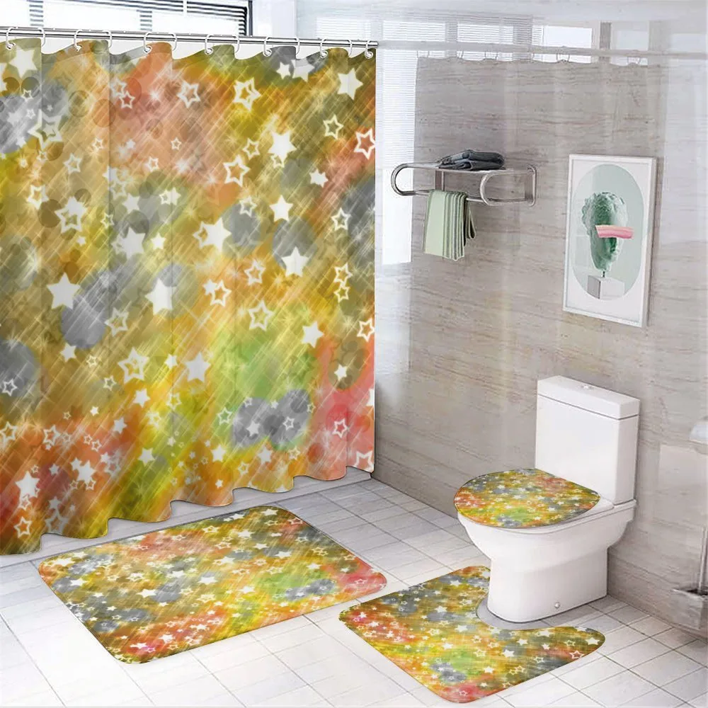 Xmas Grunge Stars — 4-Piece Bathroom Set preview