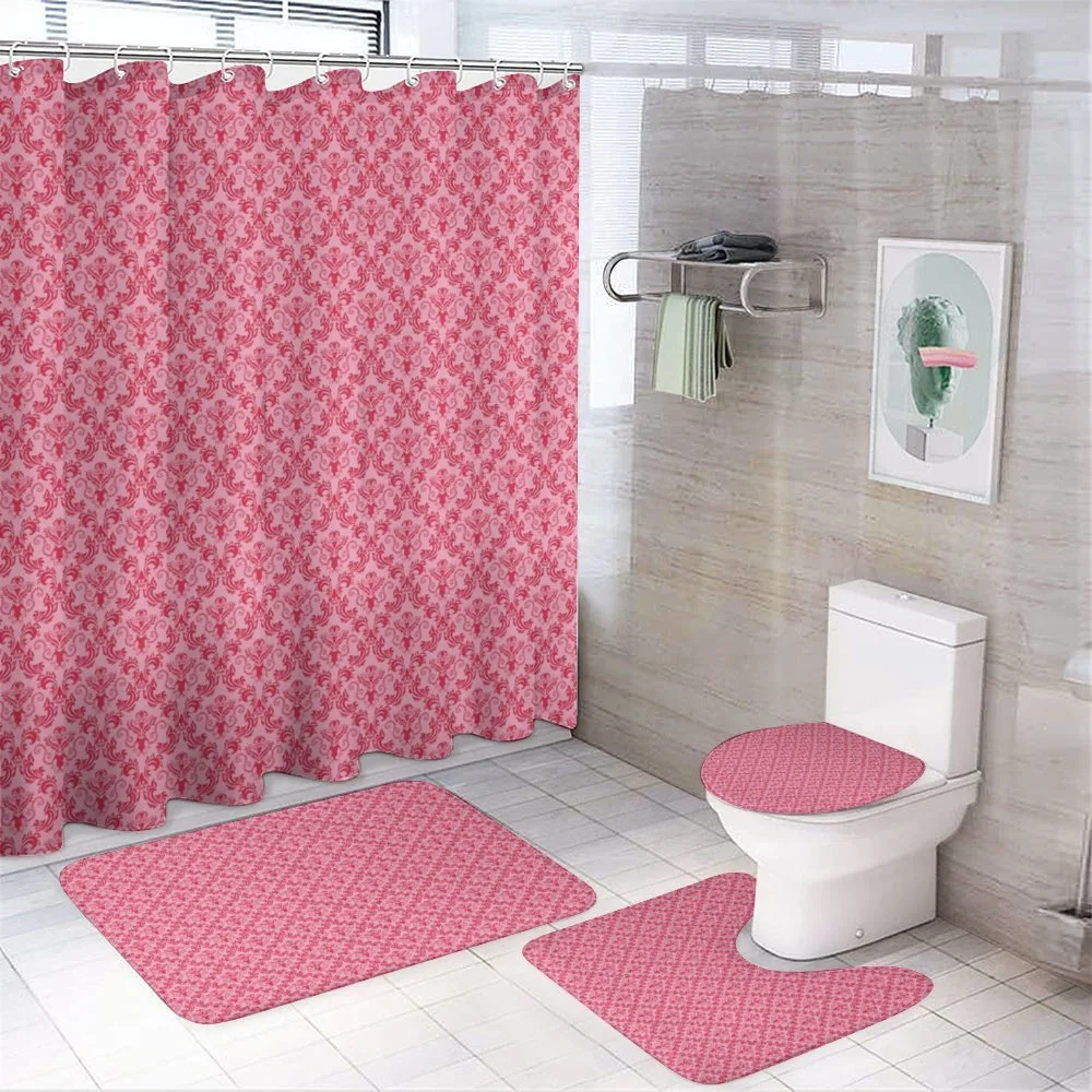 Abstract Blooming Curves — 4-Piece Bathroom Set preview