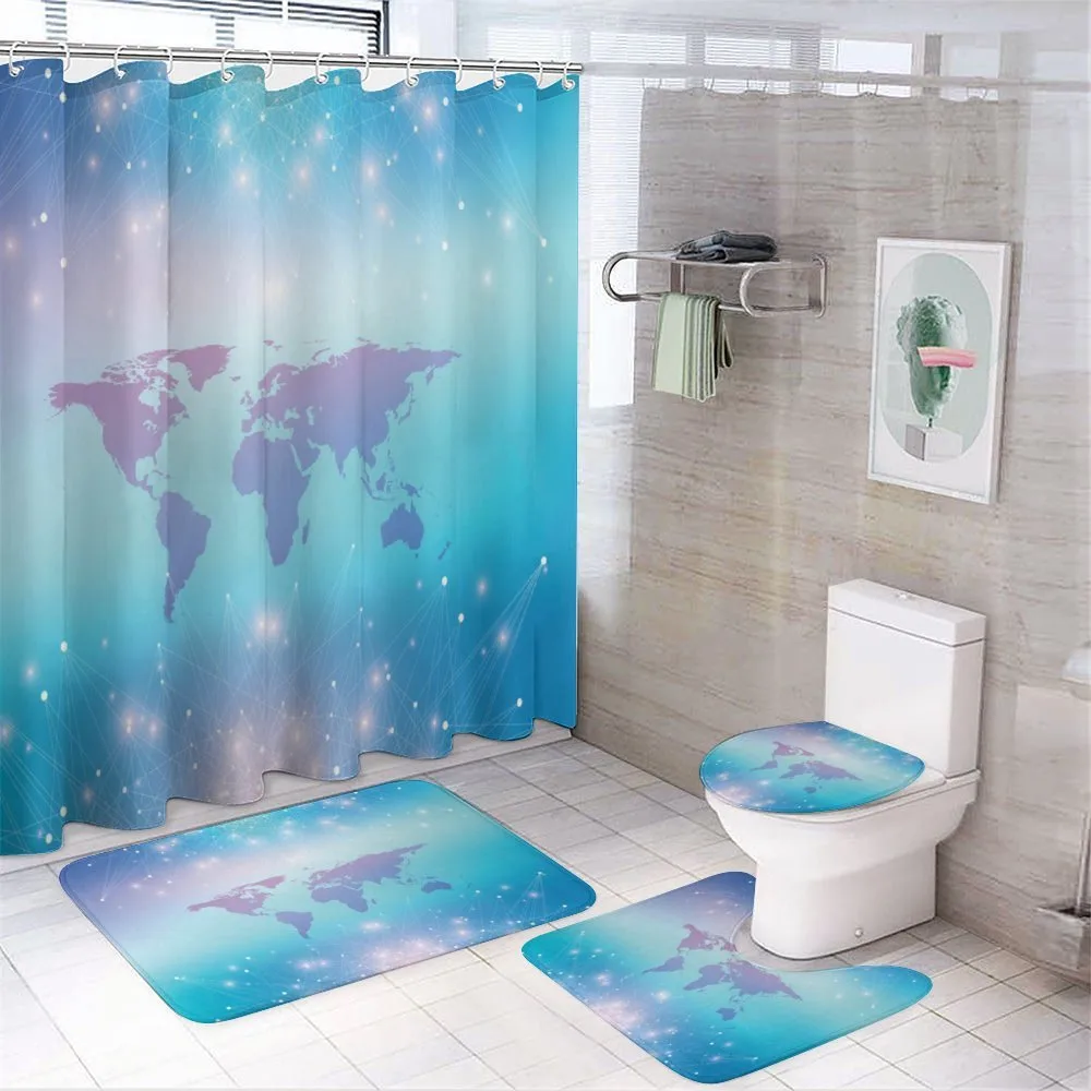 Bokeh Style Dots Wold — 4-Piece Bathroom Set preview